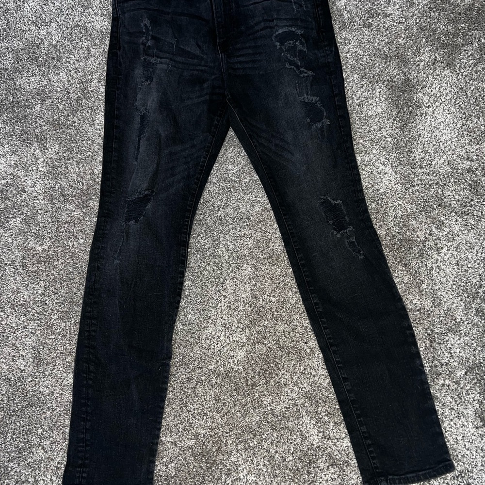 H&M Black Distressed Skinny Jeans